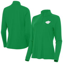 Minnesota Wild Antigua Women's St. Patrick's Day Intent Quarter-Zip Performance Pullover Kelly Green