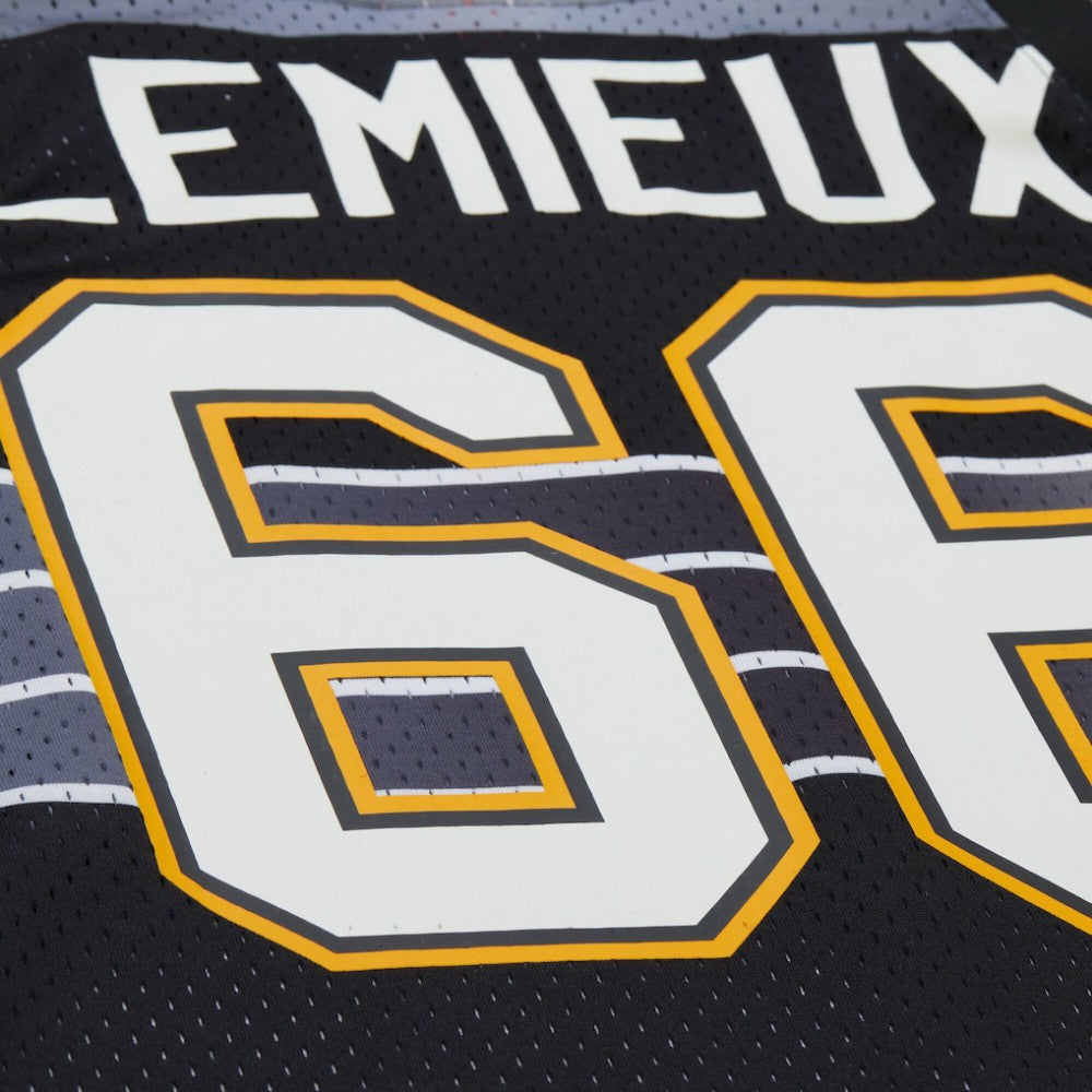 Mario Lemieux Pittsburgh Penguins Mitchell & Ness Unisex Maxxed Out Fashion Basketball Jersey Black