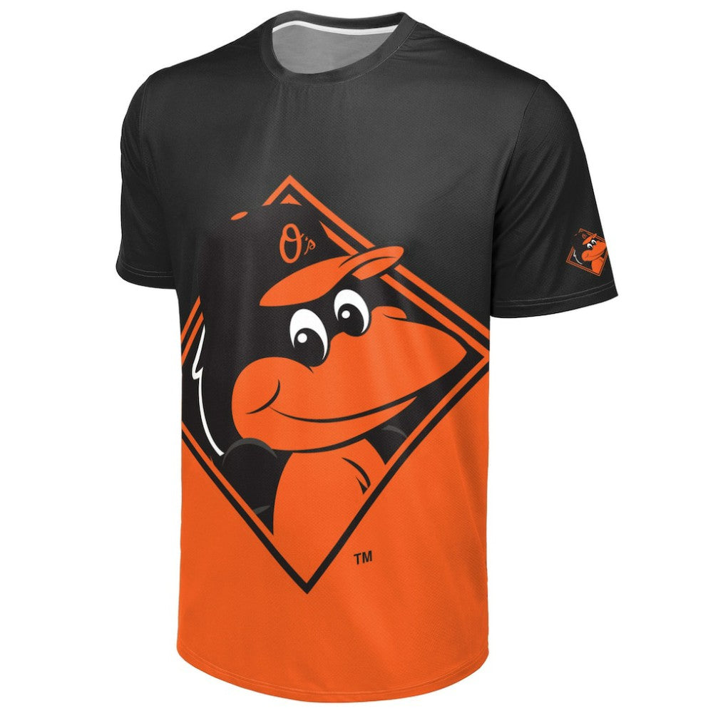 Baltimore Orioles FOCO Big Logo Mascot T-Shirt Black/Orange