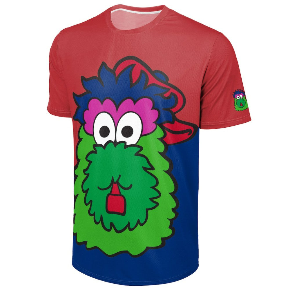 Philadelphia Phillies FOCO Big Logo Mascot T-Shirt Red/Royal