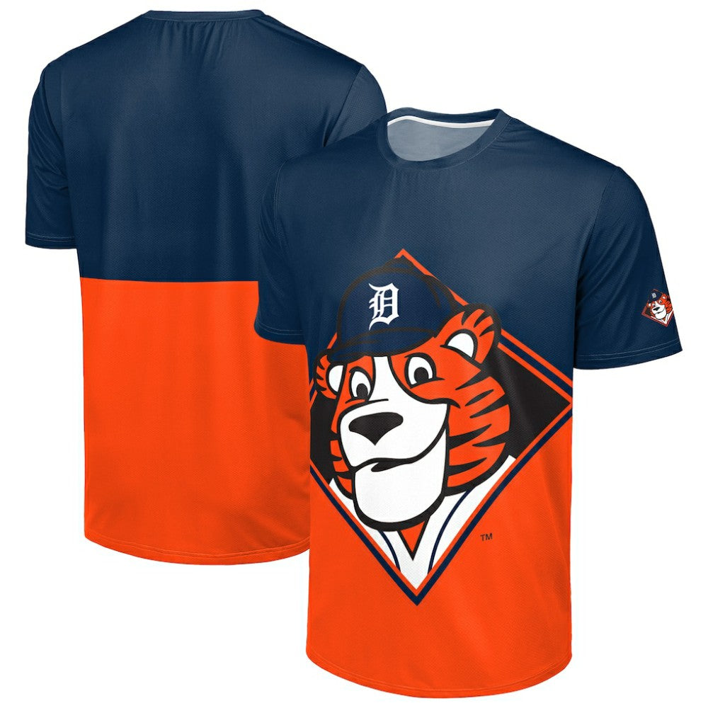 Detroit Tigers FOCO Big Logo Mascot T-Shirt Navy/Orange