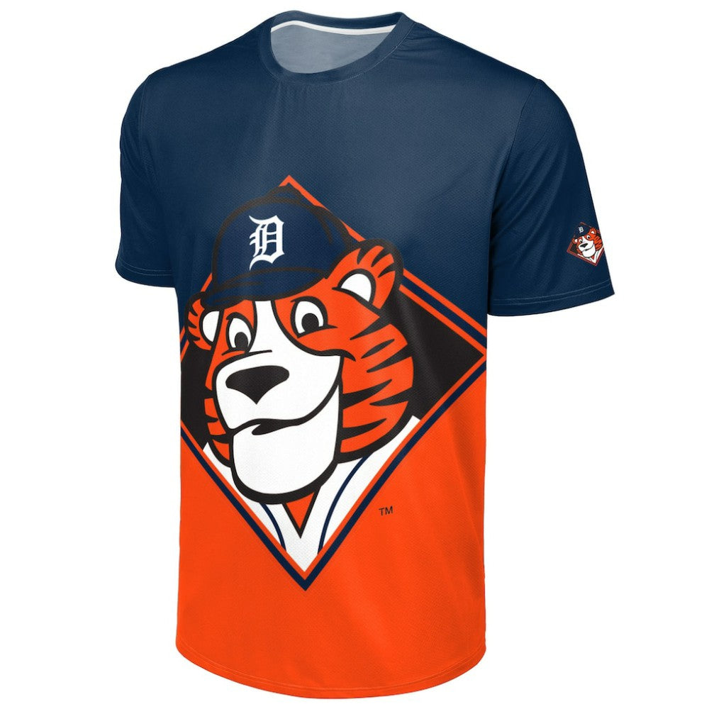 Detroit Tigers FOCO Big Logo Mascot T-Shirt Navy/Orange