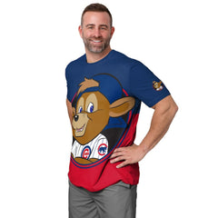 Chicago Cubs FOCO Big Logo Mascot T-Shirt Royal/Red