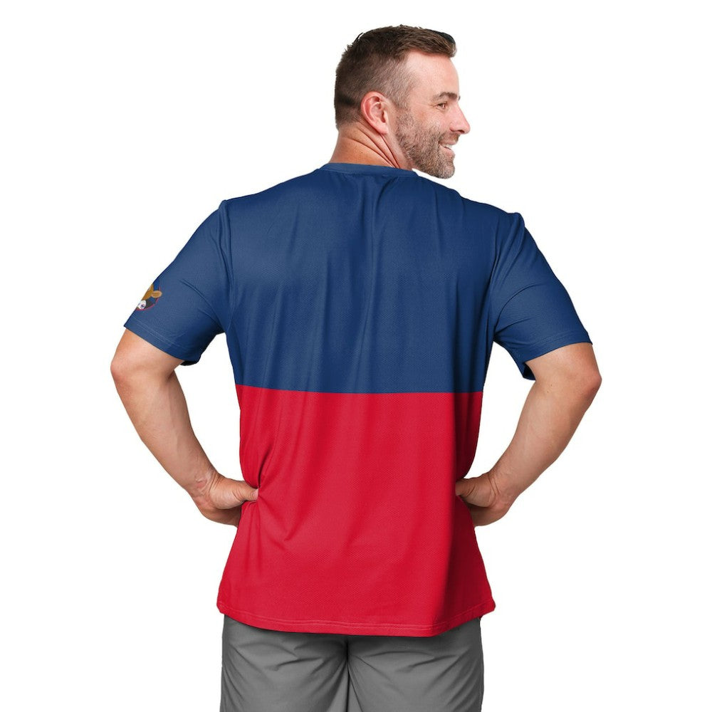 Chicago Cubs FOCO Big Logo Mascot T-Shirt Royal/Red
