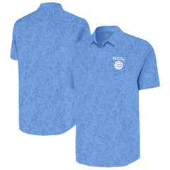 Chicago Cubs Antigua Cactus Spring Training Lush Button-Up Shirt Powder Blue