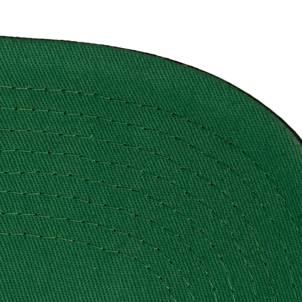 Chicago Blackhawks Mitchell & Ness Busted Logo Wordmark Wrap Around Pro Pinch Adjustable Hat Black