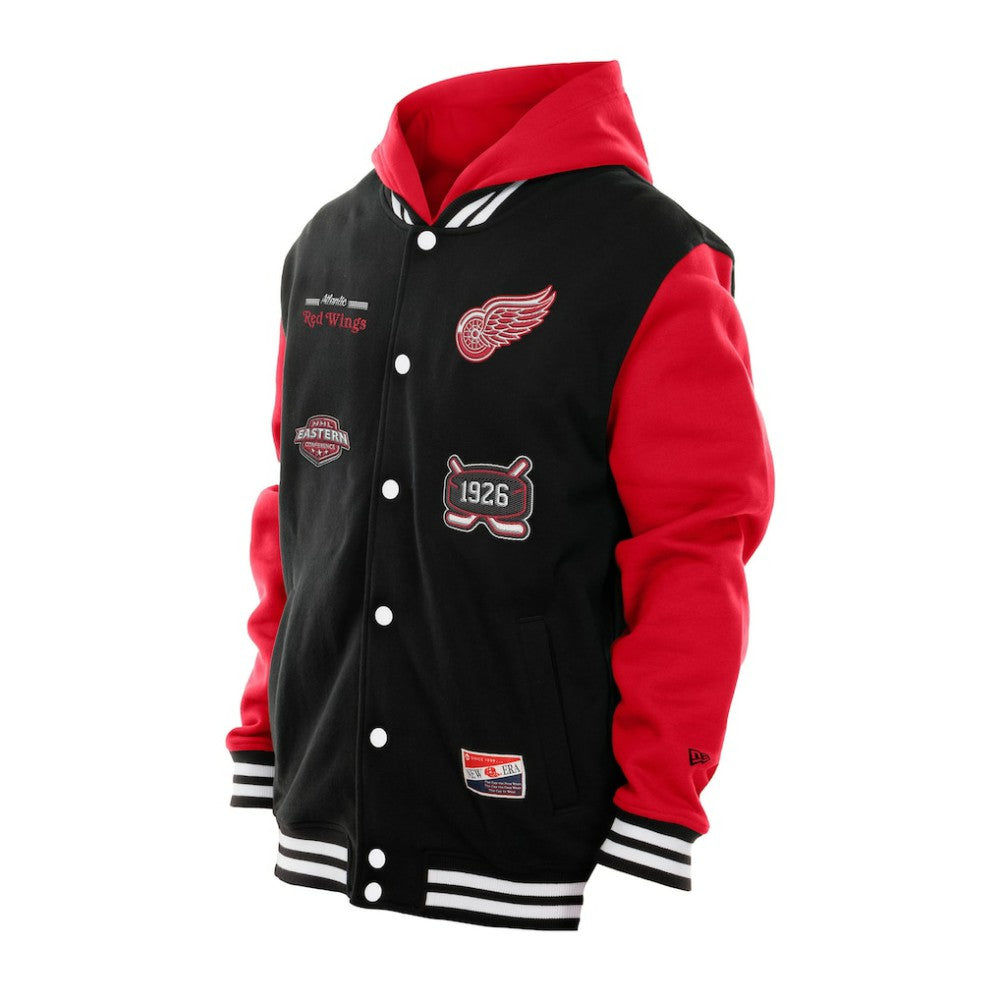 Detroit Red Wings New Era Full-Snap Fleece Hoodie Jacket Black/Red