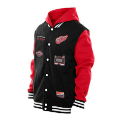 Detroit Red Wings New Era Full-Snap Fleece Hoodie Jacket Black/Red