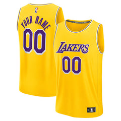 Los Angeles Lakers Youth Custom Fastbreak Jersey - Icon - Gold