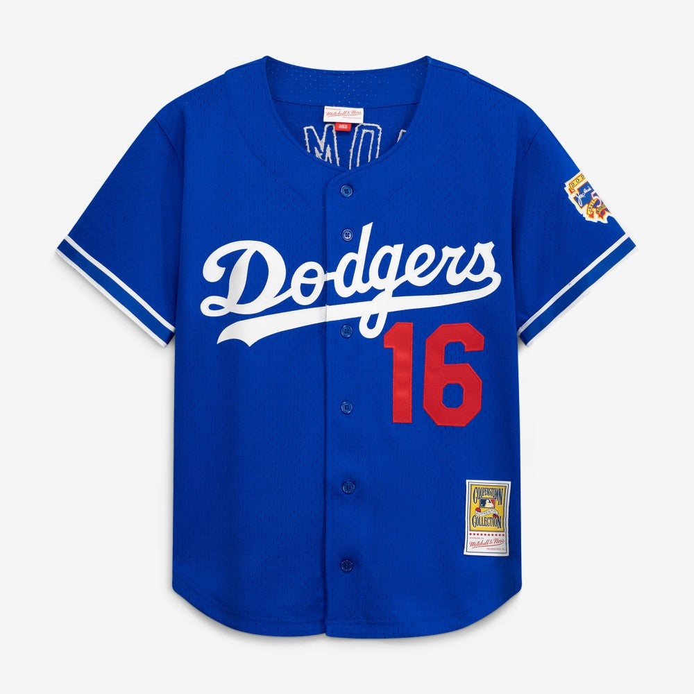 Hideo Nomo Los Angeles Dodgers Cooperstown Collection Mesh Batting Practice Button-Up Jersey Royal | Mitchell & Ness