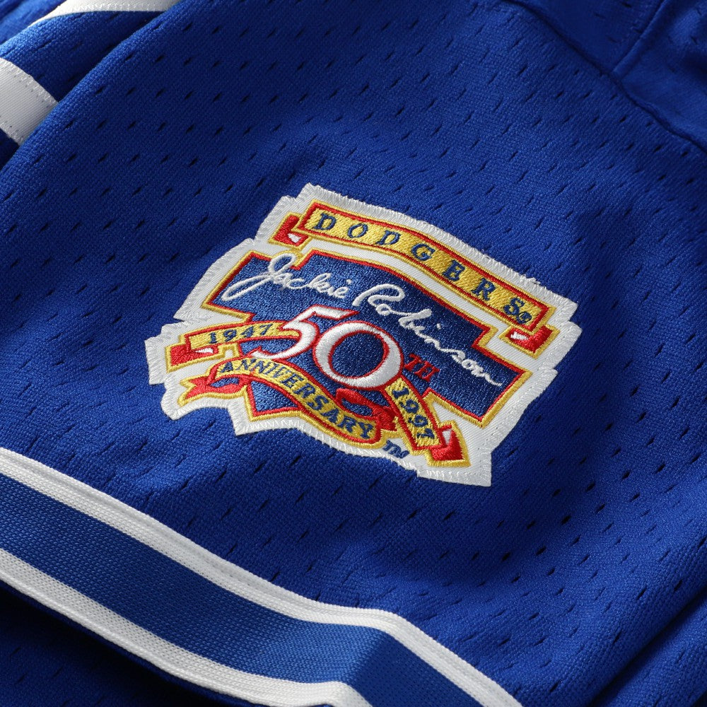 Hideo Nomo Los Angeles Dodgers Cooperstown Collection Mesh Batting Practice Button-Up Jersey Royal | Mitchell & Ness