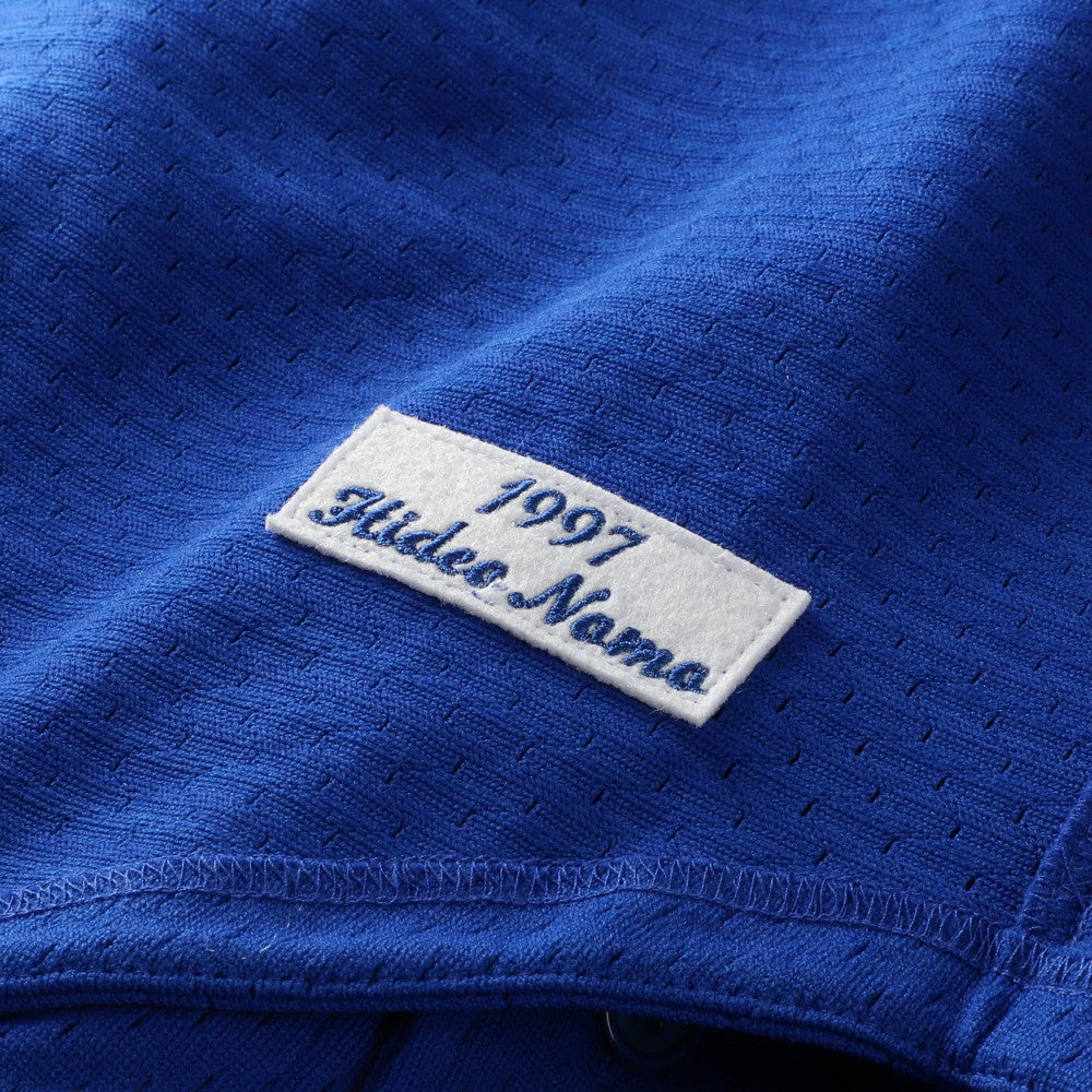 Hideo Nomo Los Angeles Dodgers Cooperstown Collection Mesh Batting Practice Button-Up Jersey Royal | Mitchell & Ness
