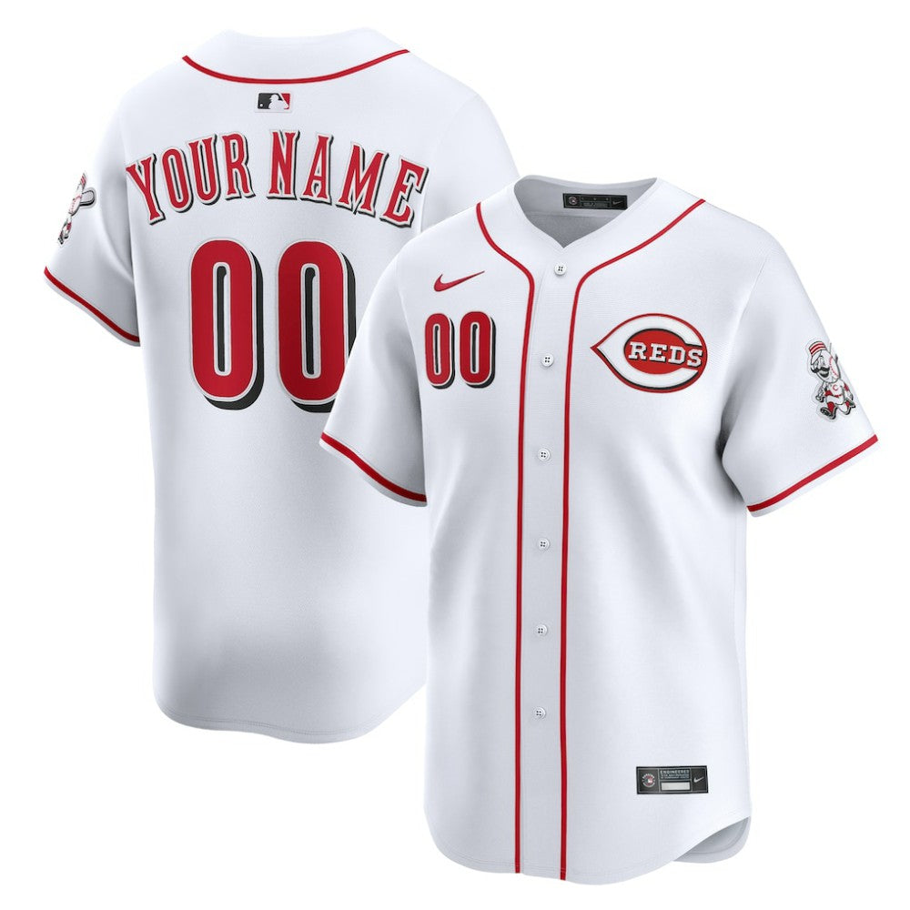 Cincinnati Reds Home Limited Custom Jersey White | Nike