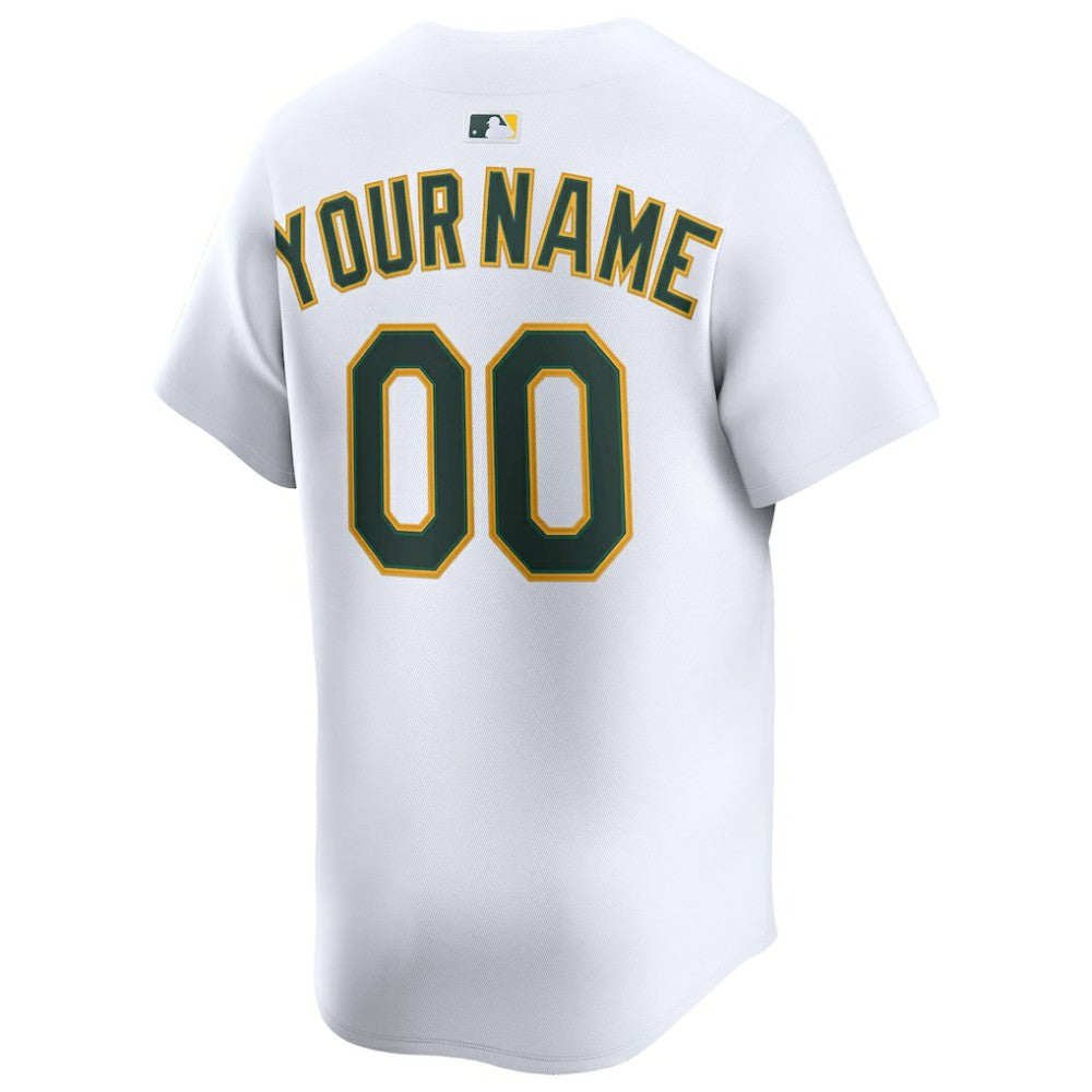 Athletics Home Limited Custom Jersey - White