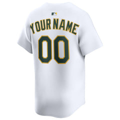 Athletics Home Limited Custom Jersey - White