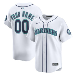 Seattle Mariners Home Limited Custom Jersey White | Nike