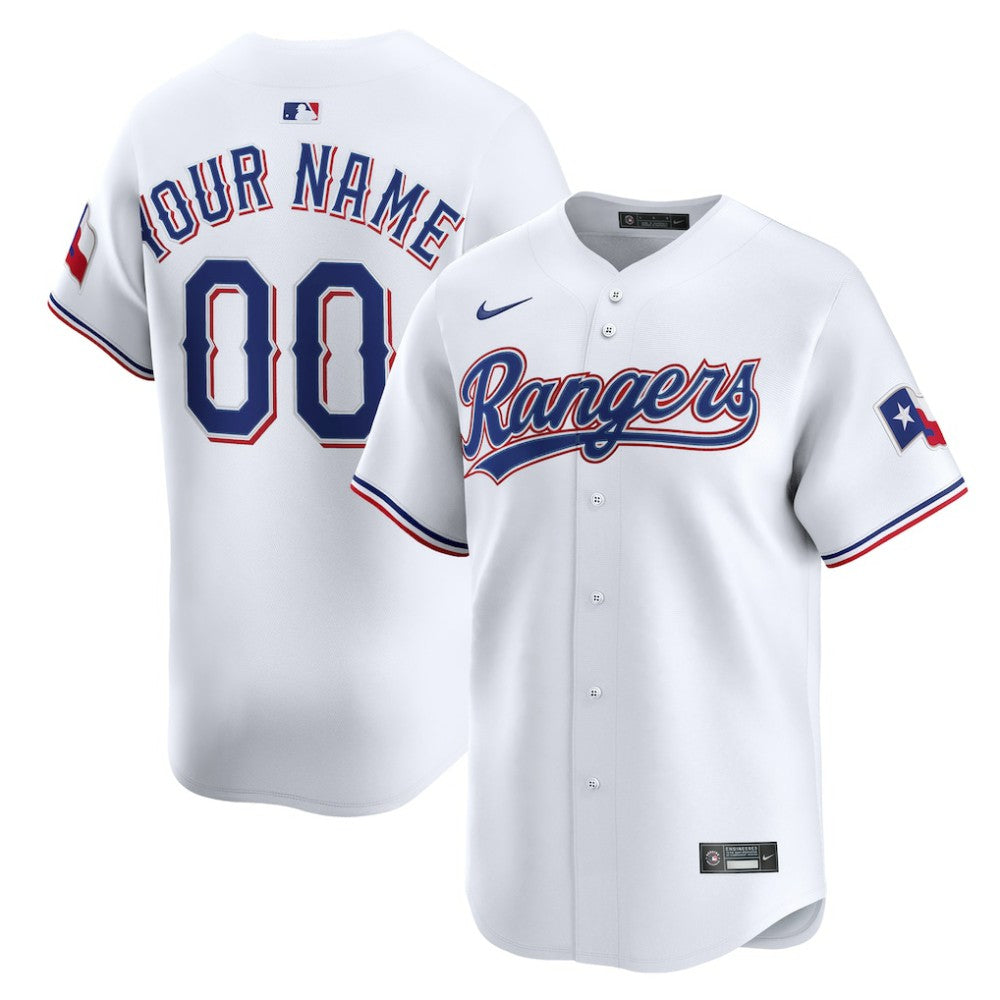 Texas Rangers Home Limited Custom Jersey White | Nike