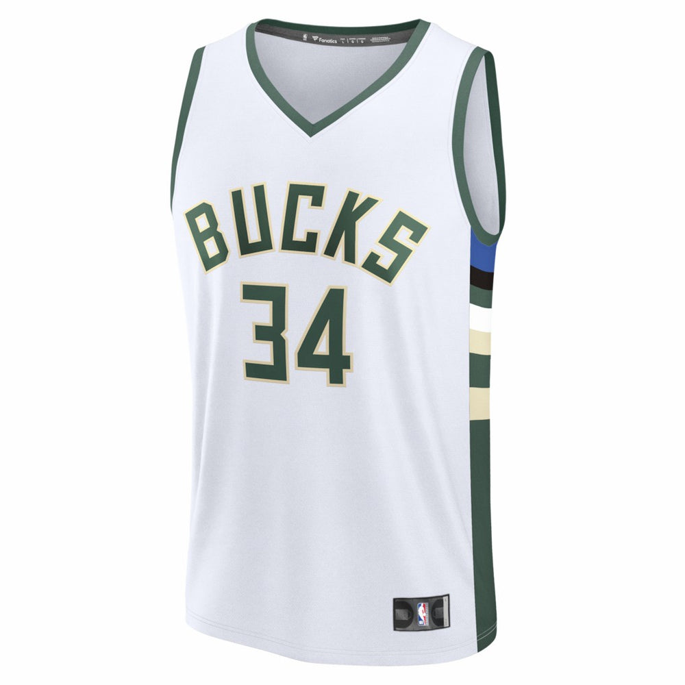 Giannis Antetokounmpo Milwaukee Bucks Fast Break Replica Player Jersey - Association Edition - White