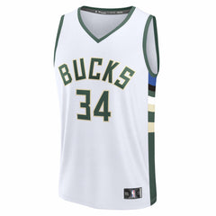 Giannis Antetokounmpo Milwaukee Bucks Fast Break Replica Player Jersey - Association Edition - White