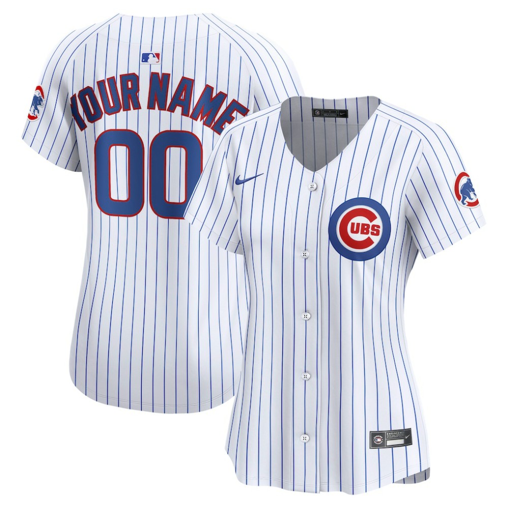 Chicago Cubs Women's Home Limited Custom Jersey White | Nike