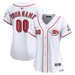 Cincinnati Reds Women's Home Limited Custom Jersey White | Nike