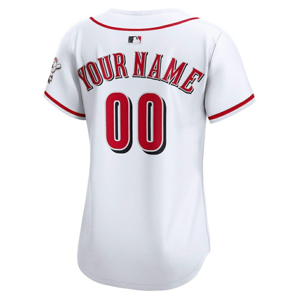 Cincinnati Reds Women's Home Limited Custom Jersey White | Nike
