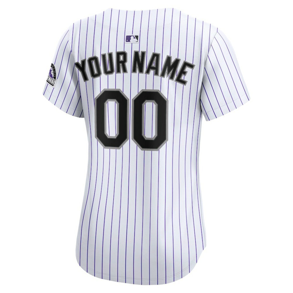 Colorado Rockies Women's Home Limited Custom Jersey White | Nike