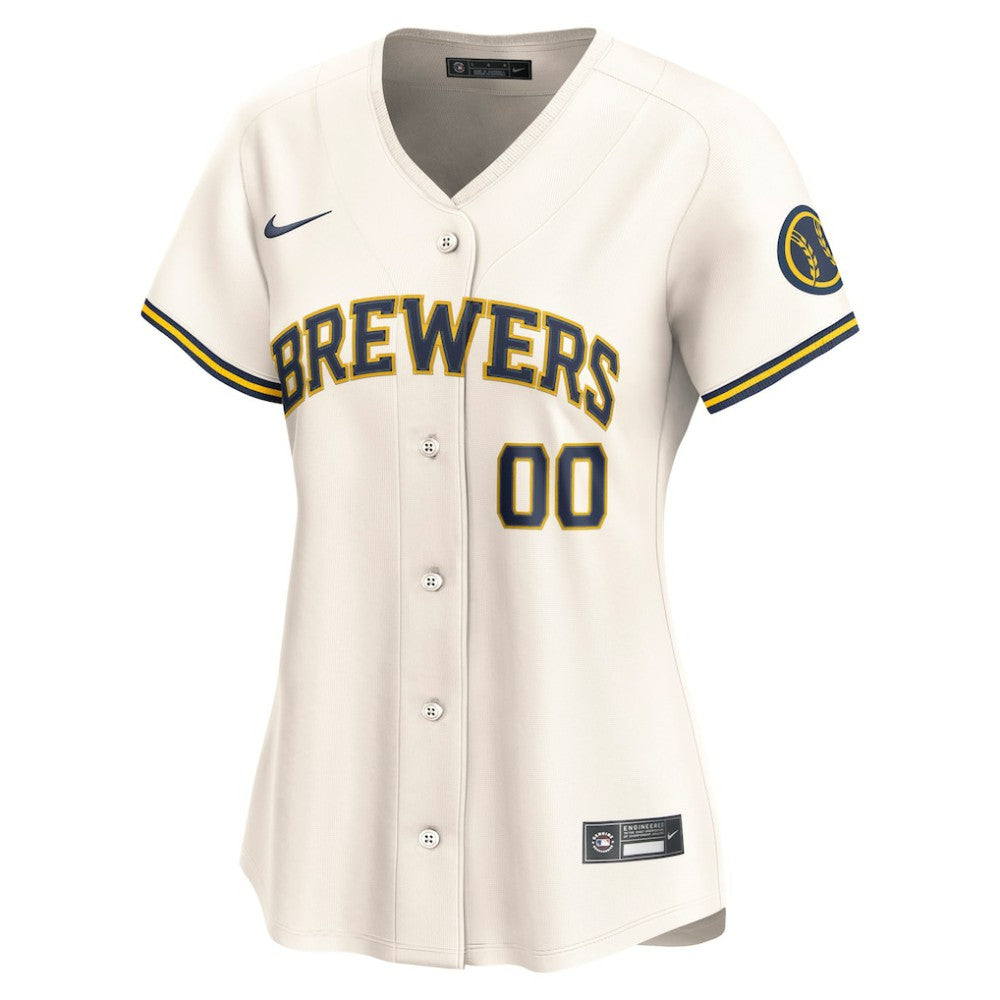 Milwaukee Brewers Women's Home Limited Custom Jersey Cream | Nike