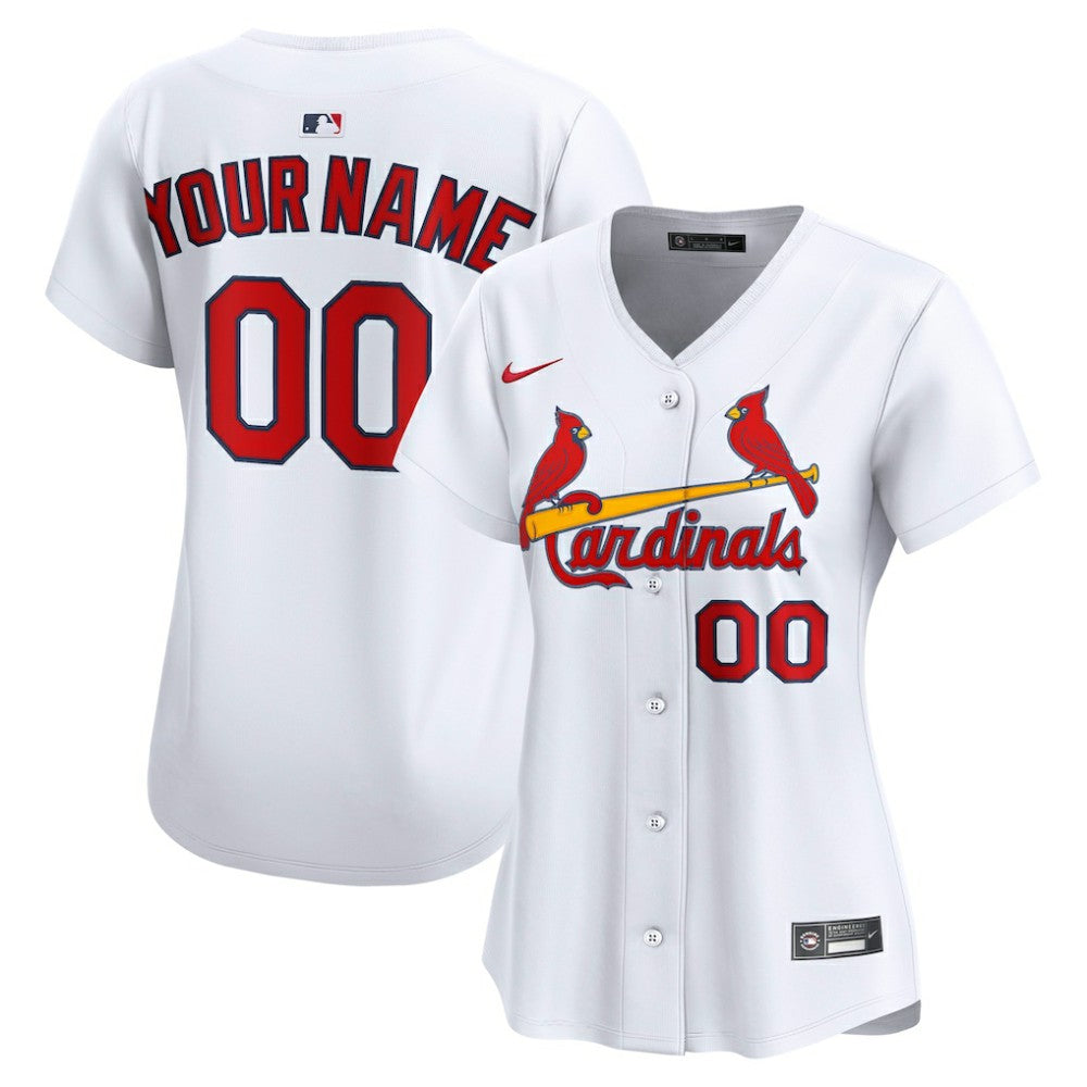 St. Louis Cardinals Women's Home Limited Custom Jersey White | Nike