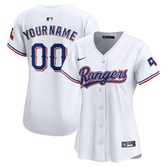 Texas Rangers Women's Home Limited Custom Jersey White | Nike