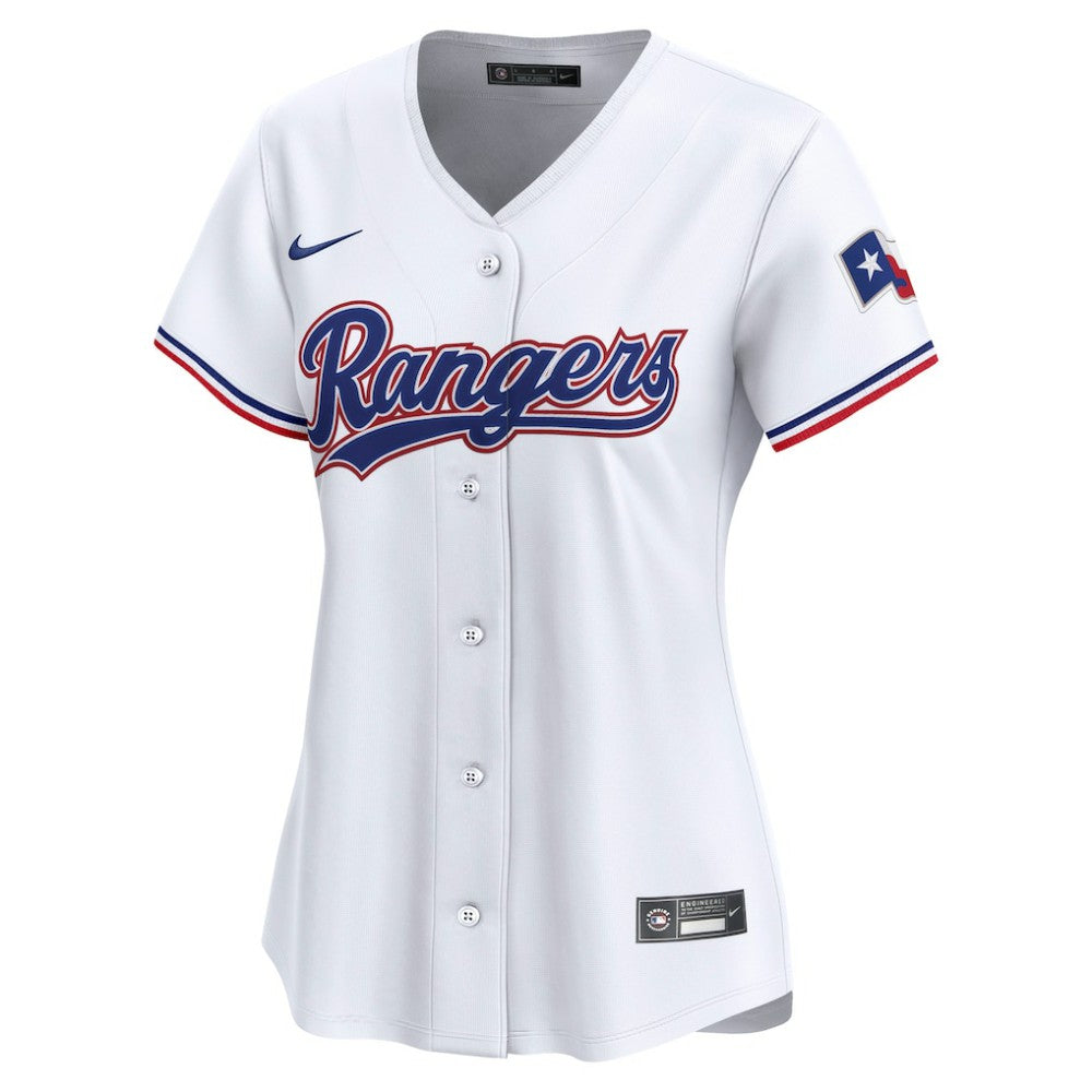 Texas Rangers Women's Home Limited Custom Jersey White | Nike