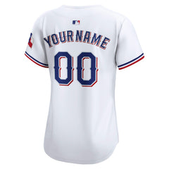 Texas Rangers Women's Home Limited Custom Jersey White | Nike