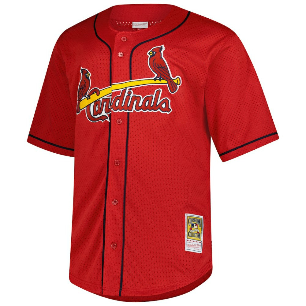 Mark McGwire St. Louis Cardinals Big & Tall Cooperstown Mesh Batting Practice Jersey Red | Mitchell & Ness