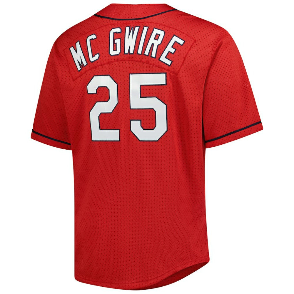 Mark McGwire St. Louis Cardinals Big & Tall Cooperstown Mesh Batting Practice Jersey Red | Mitchell & Ness