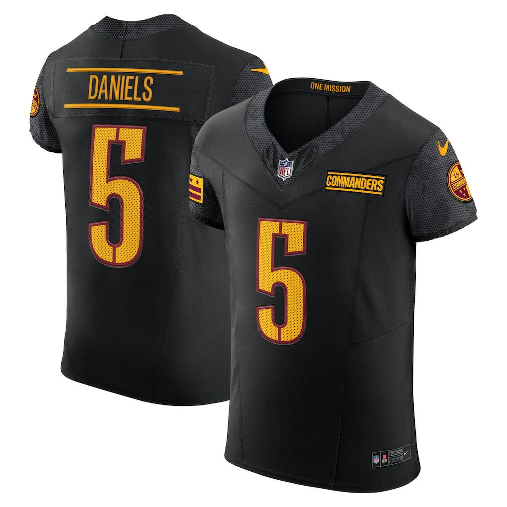 Jayden Daniels Washington Commanders Alternate Vapor F.U.S.E. Elite Jersey - Black