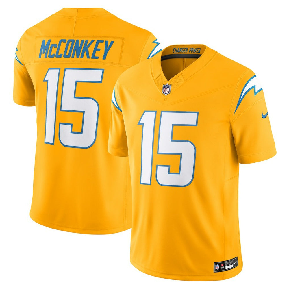 Ladd McConkey Los Angeles Chargers Alternate Charger Power Vapor F.U.S.E. Limited Jersey - Gold