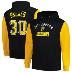Paul Skenes Pittsburgh Pirates Profile Big & Tall Fleece Pullover Hoodie Black