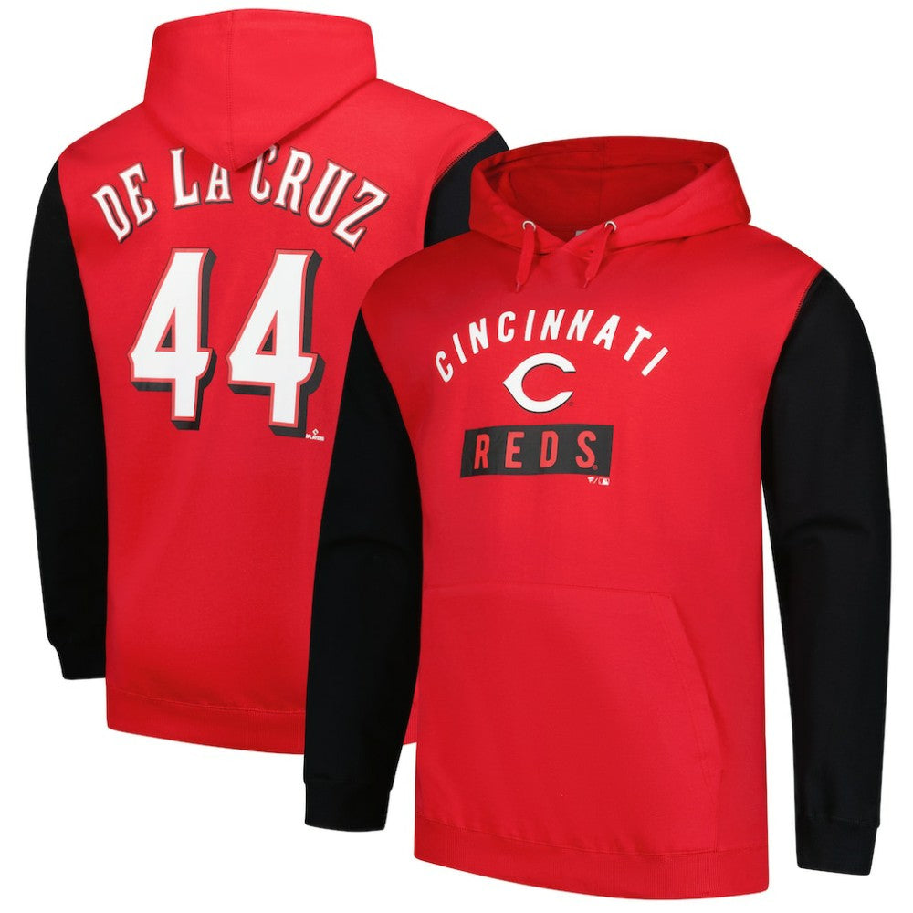 Elly De La Cruz Cincinnati Reds Profile Big & Tall Fleece Pullover Hoodie Red