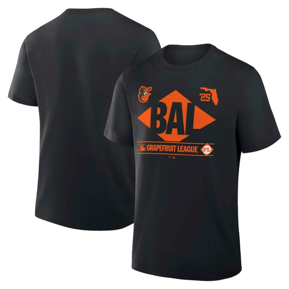 Baltimore Orioles 2025 Spring Training Grapefruit League True Icon T-Shirt Black