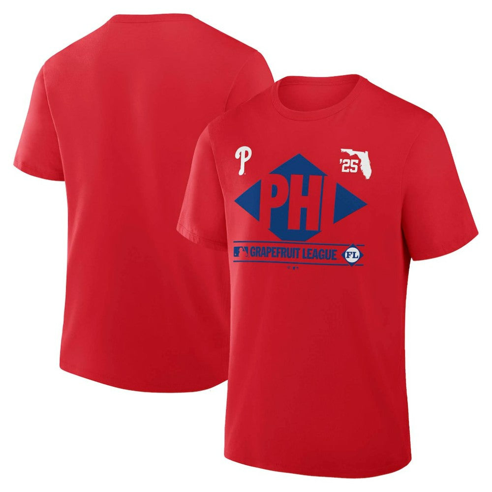 Philadelphia Phillies 2025 Spring Training Grapefruit League True Icon T-Shirt Red