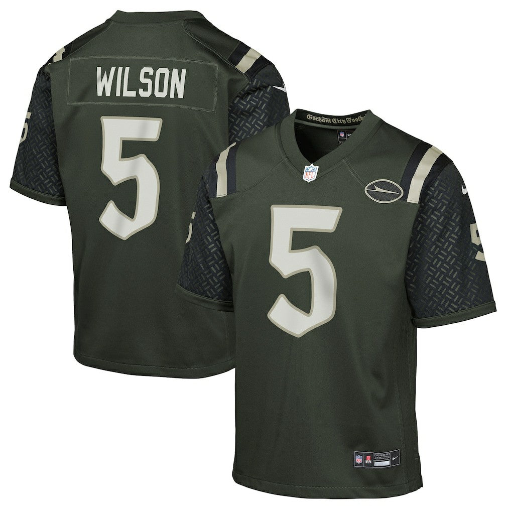 Garrett Wilson New York Jets Youth 2025 Rivalries Collection Game Jersey - Gotham Green