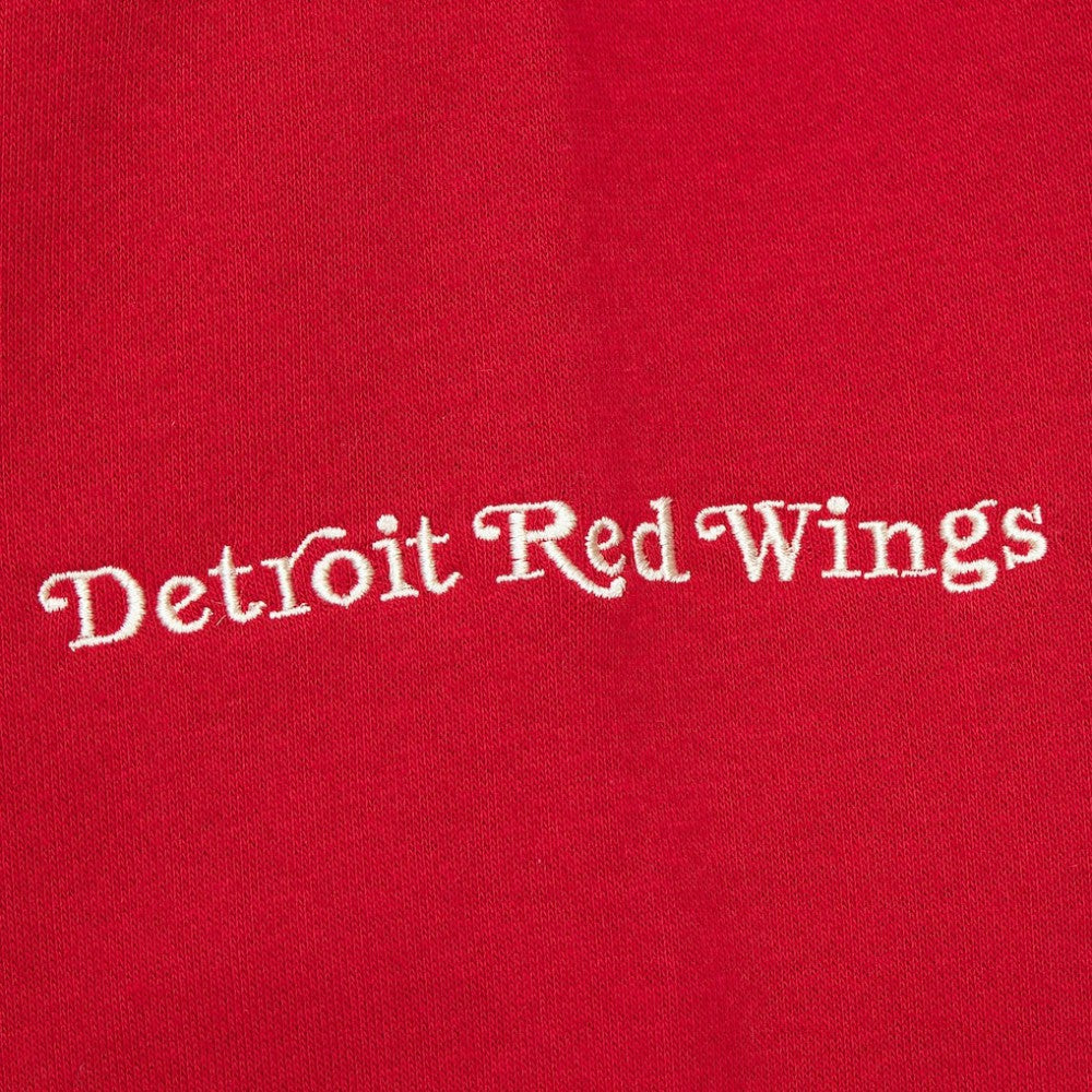 Detroit Red Wings Mitchell & Ness Women's Heritage Lace-Up Pullover Sweatshirt Red