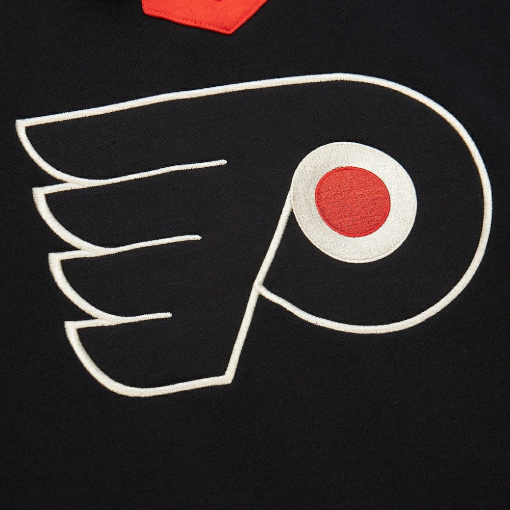 Philadelphia Flyers Mitchell & Ness Women's Heritage Lace-Up Pullover Sweatshirt Black