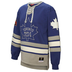 Toronto Maple Leafs Mitchell & Ness Women's Heritage Lace-Up Pullover Sweatshirt Blue