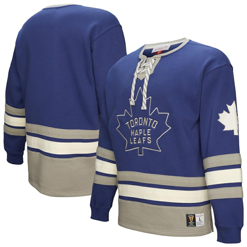 Toronto Maple Leafs Heritage Lace-Up Pullover Sweatshirt Blue