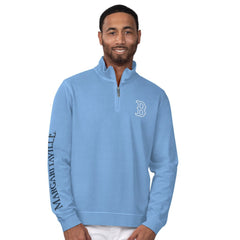 Boston Red Sox Margaritaville First Pitch Quarter-Zip Pullover Top Light Blue