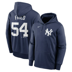 Max Fried New York Yankees Name & Number Pullover Hoodie Navy | Nike