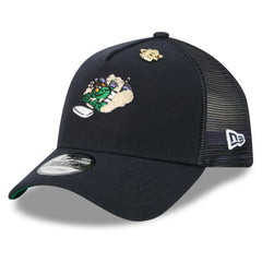 Boston Red Sox 2025 Big League Chew A-Frame 9FORTY Adjustable Trucker Hat Navy | New Era