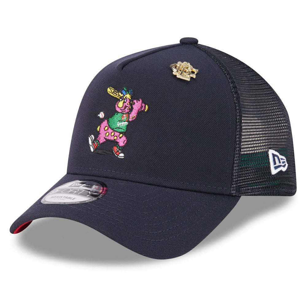 Cleveland Guardians 2025 Big League Chew A-Frame 9FORTY Adjustable Trucker Hat Navy | New Era