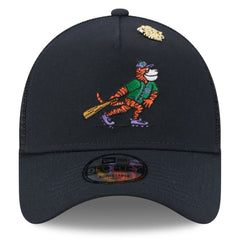 Detroit Tigers 2025 Big League Chew A-Frame 9FORTY Adjustable Trucker Hat Navy | New Era